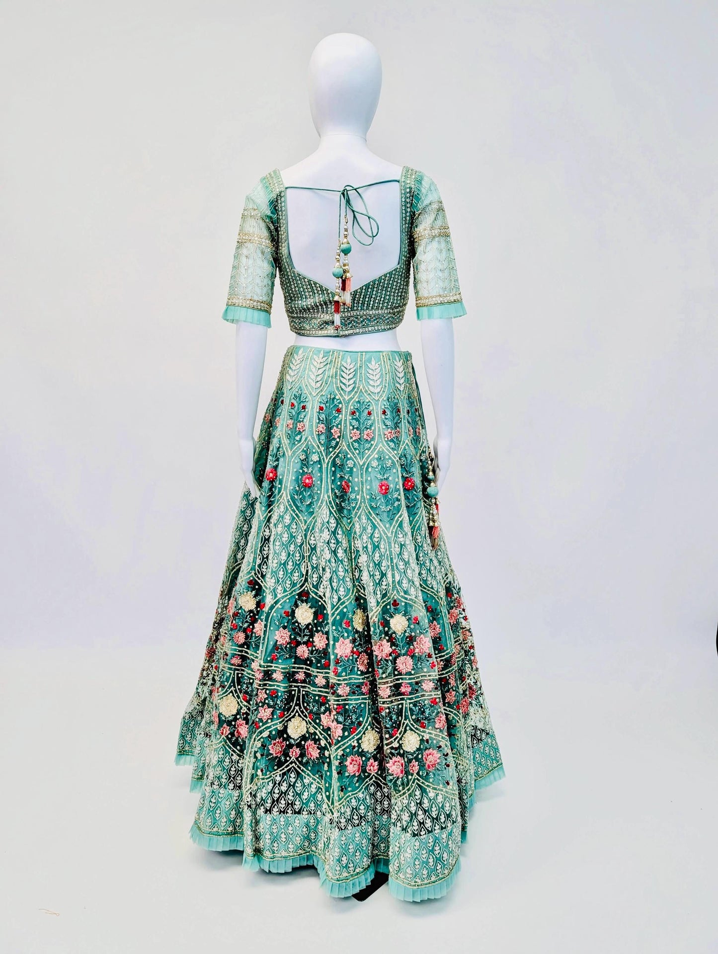 Teal Color Bridal Lehnga