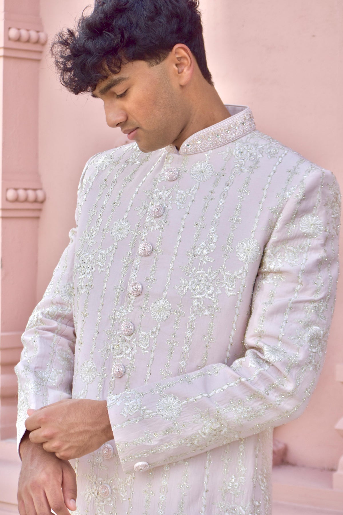 Sherwani Beige Color Set