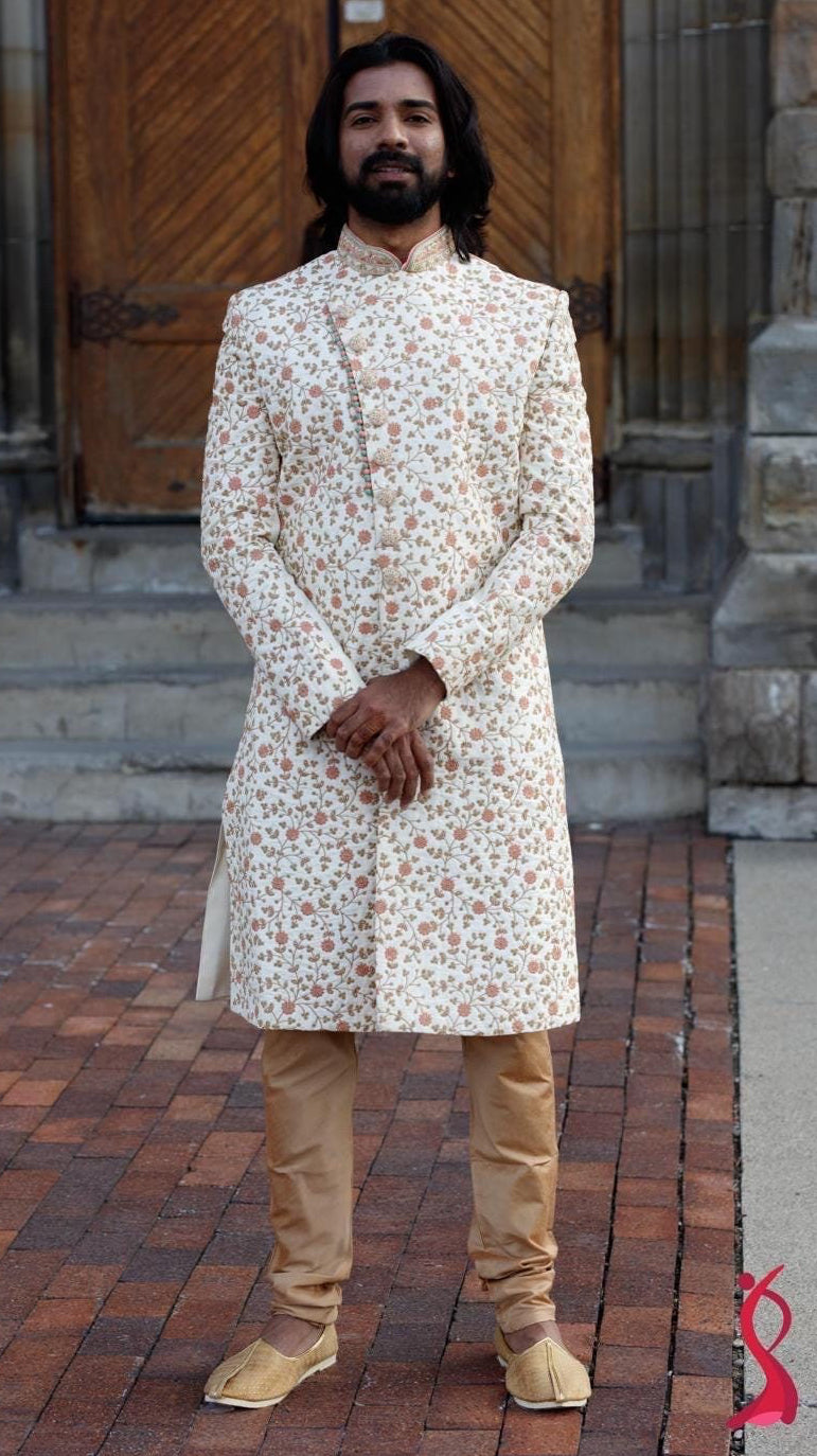 Cream Color Sherwani