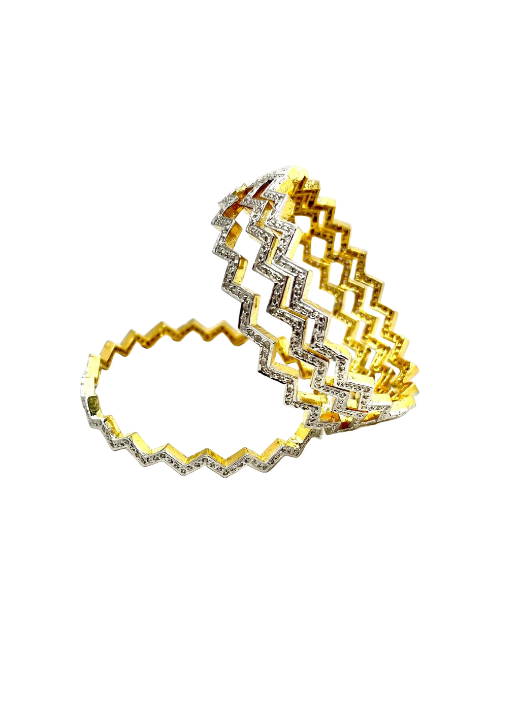 Zig Zag  Stones  Bangles