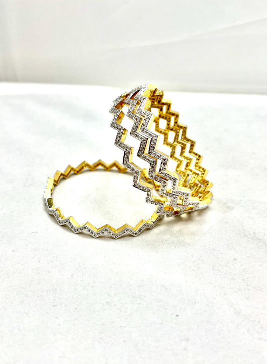 Zig Zag  Stones  Bangles