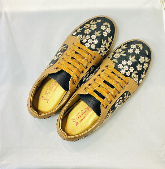 Fancy Black Color Sneakers