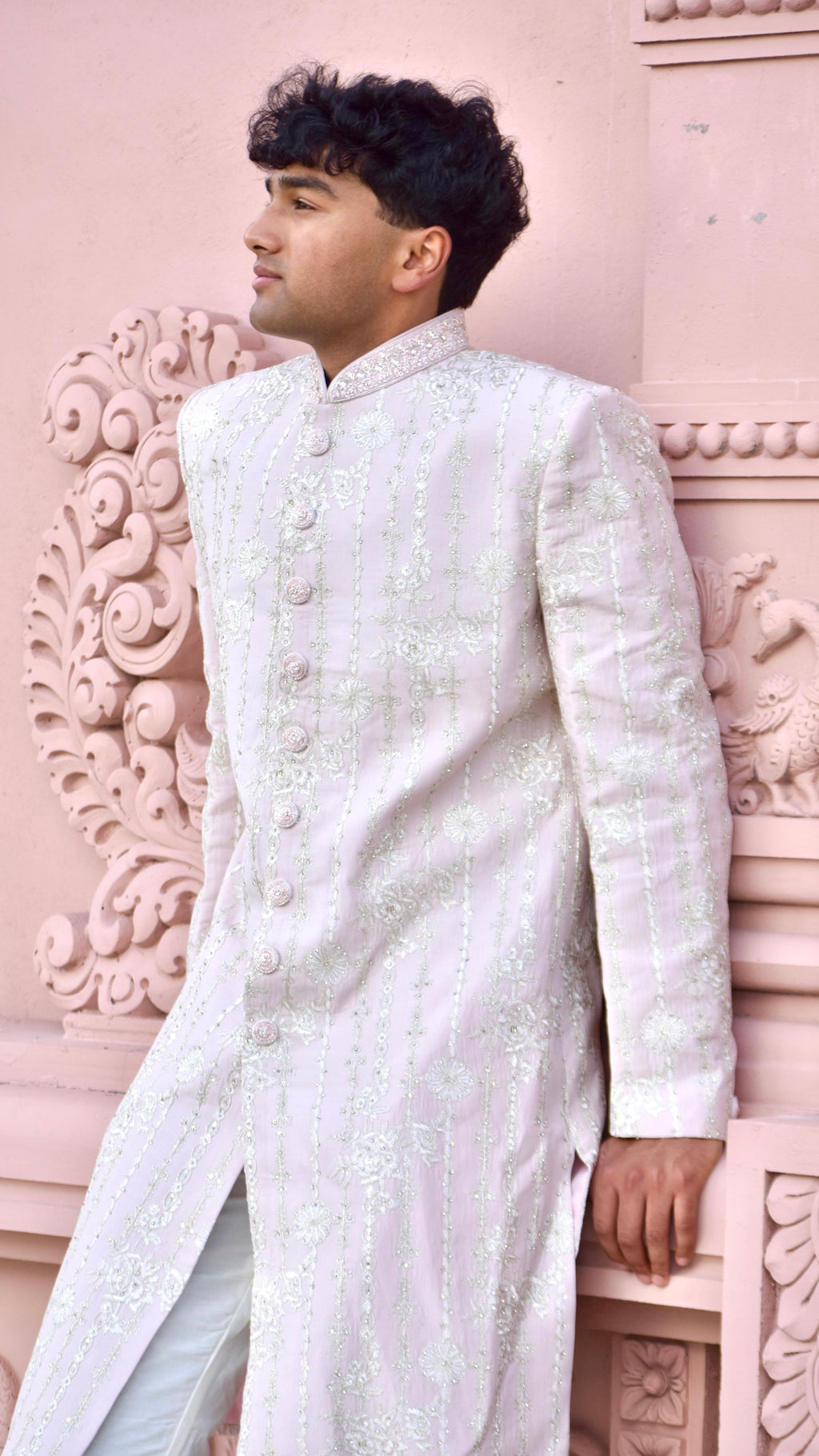 Sherwani Beige Color Set