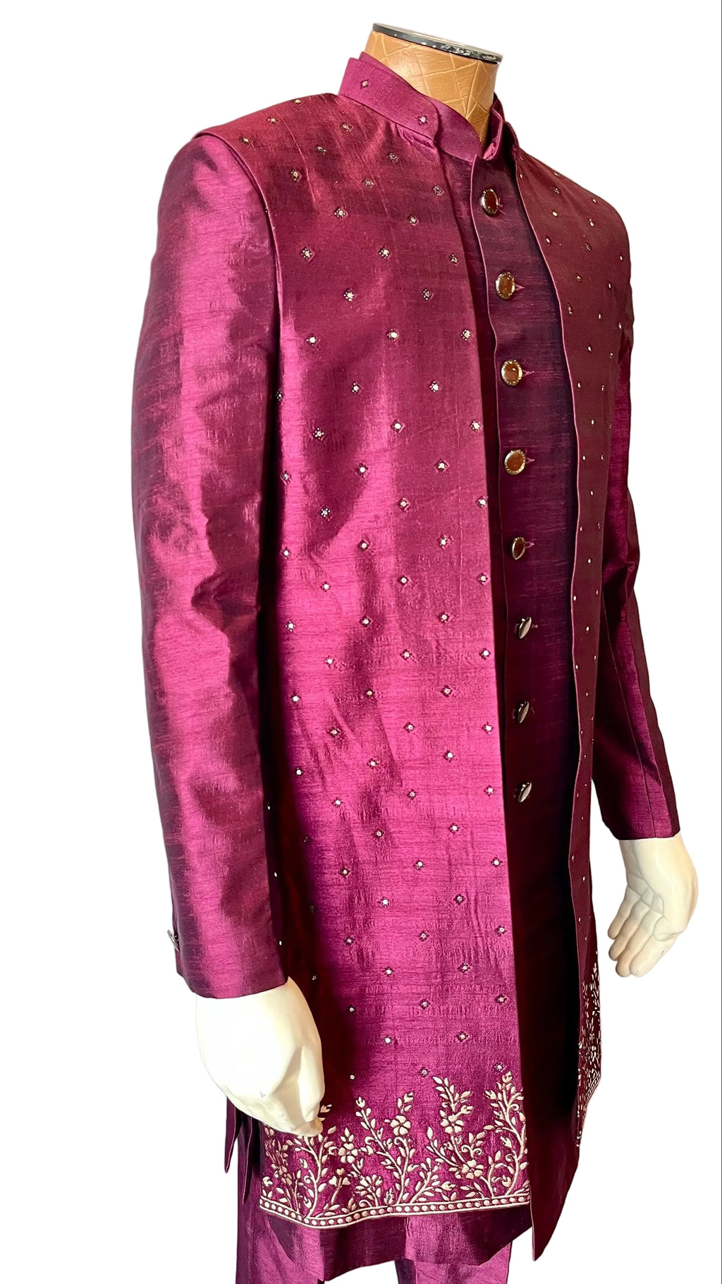 Magenta Color Sherwani