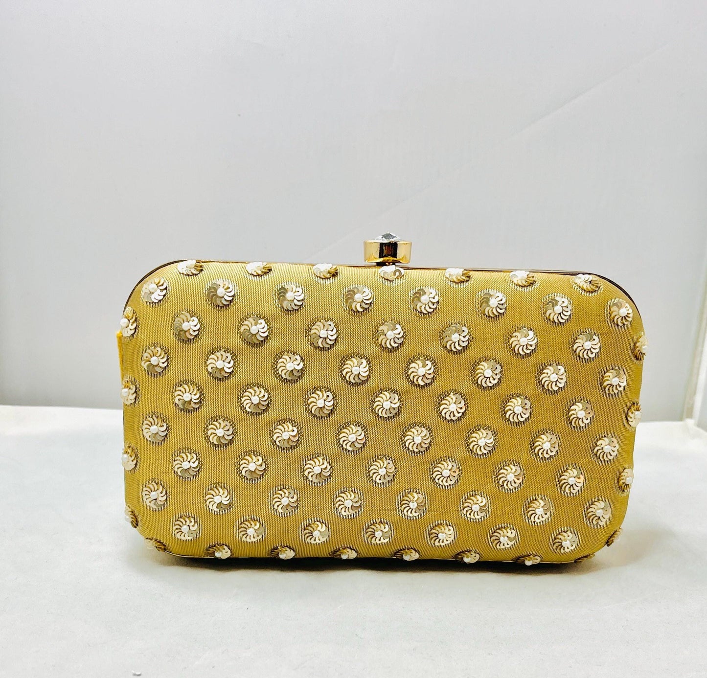 Gold Silk Clutch