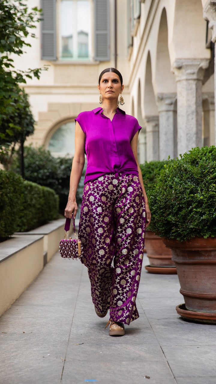 Purple Palazzo Set