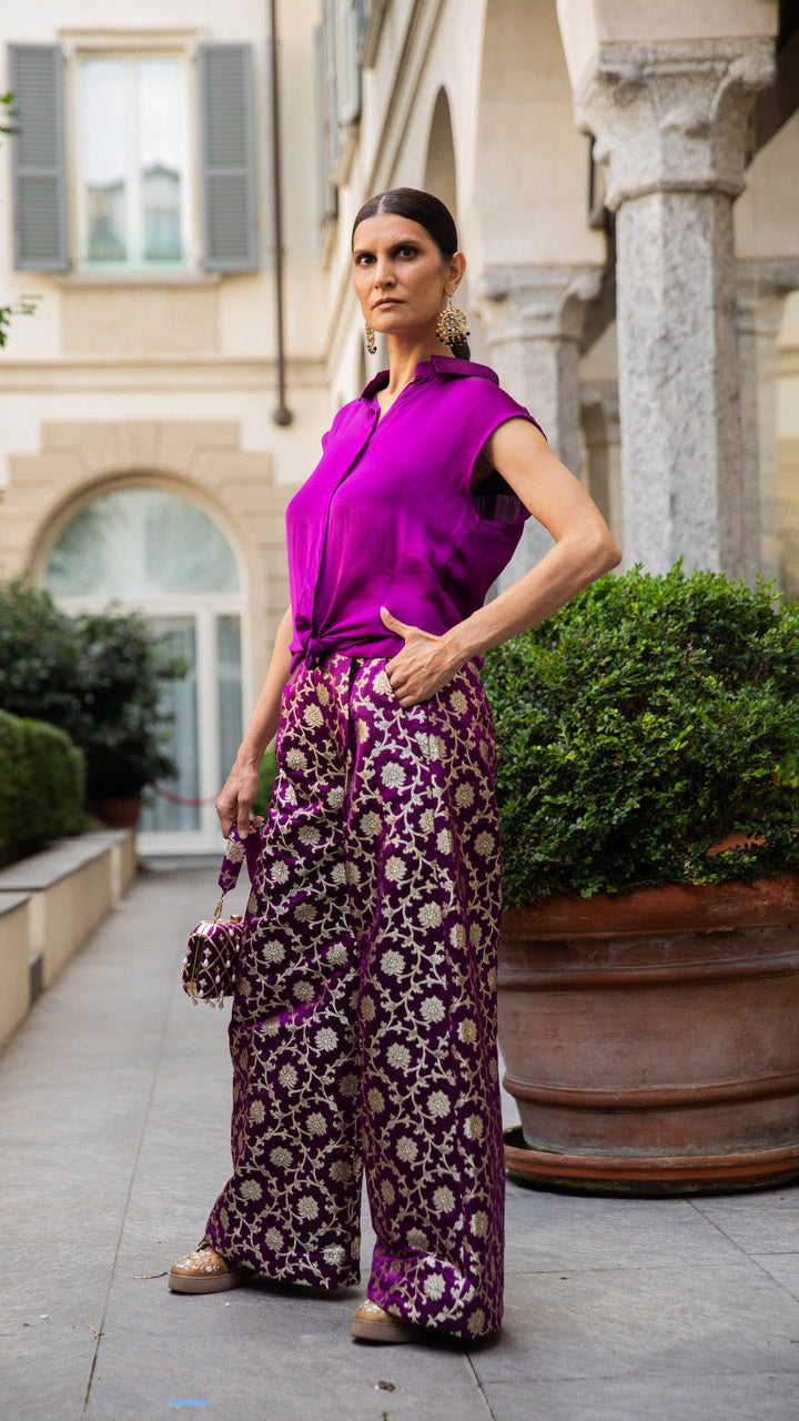 Purple Palazzo Set