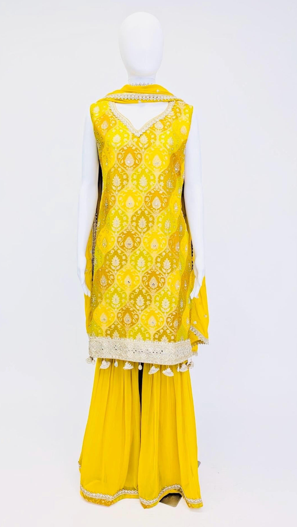 Mustard Yellow Color Sharara Suit