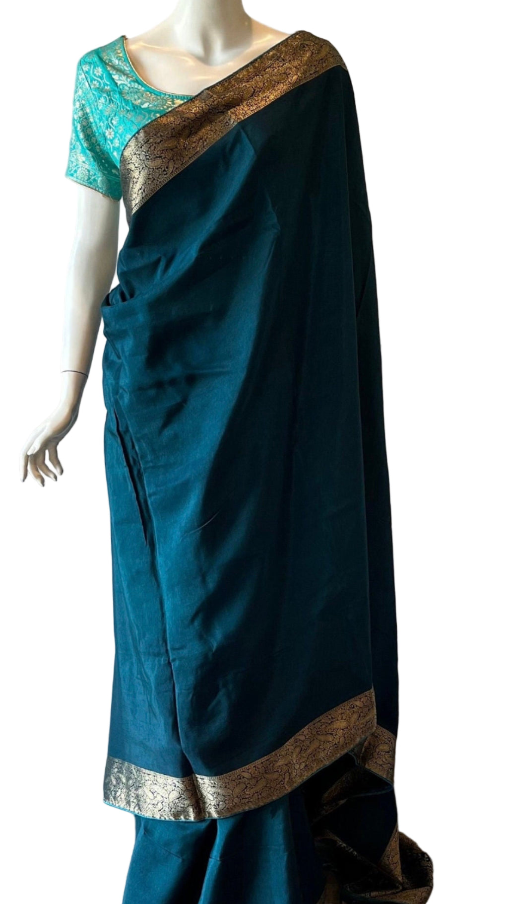 Peacock Blue Saree