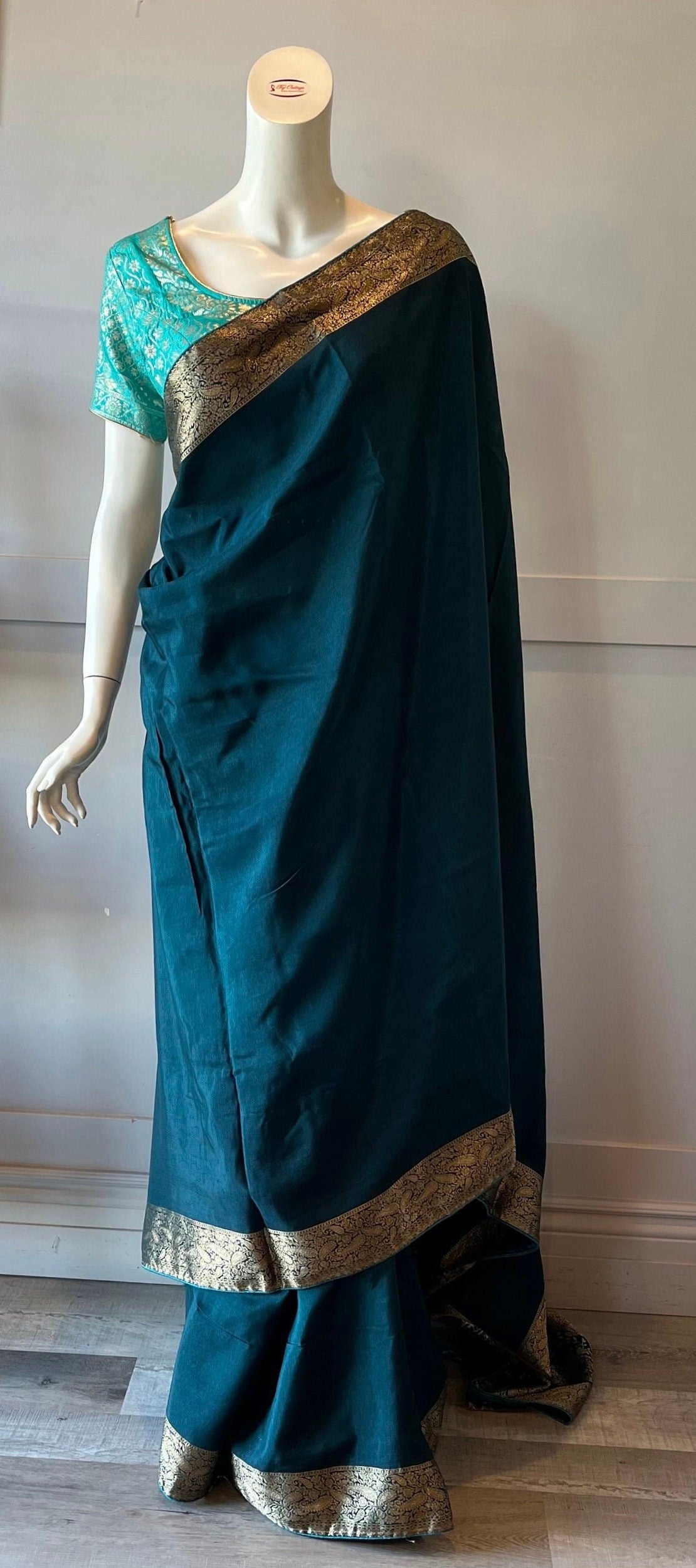 Peacock Blue Saree