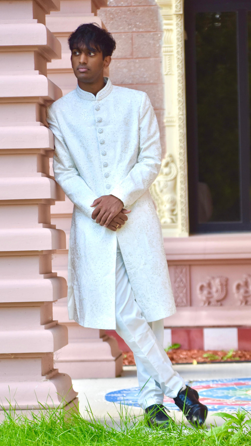White Color Sherwani Set