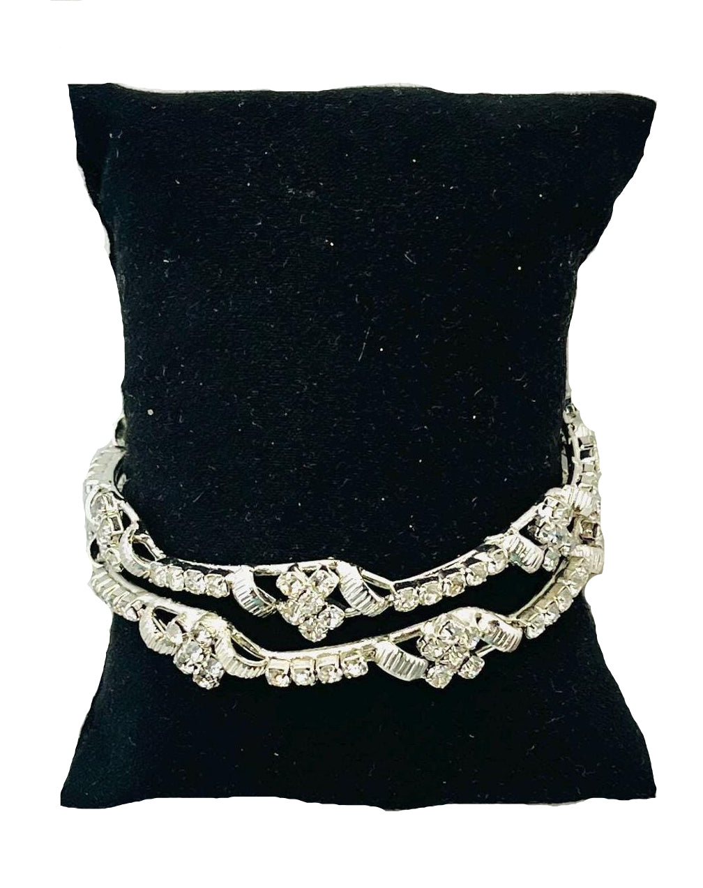 Silver Rhinestone Bangles