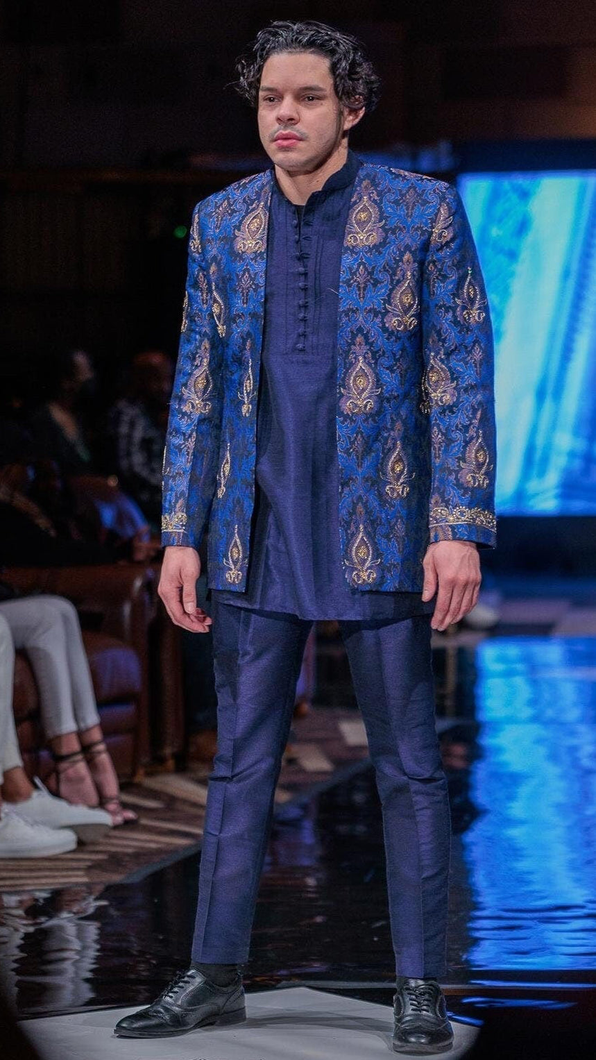 Blue Sherwani Suit