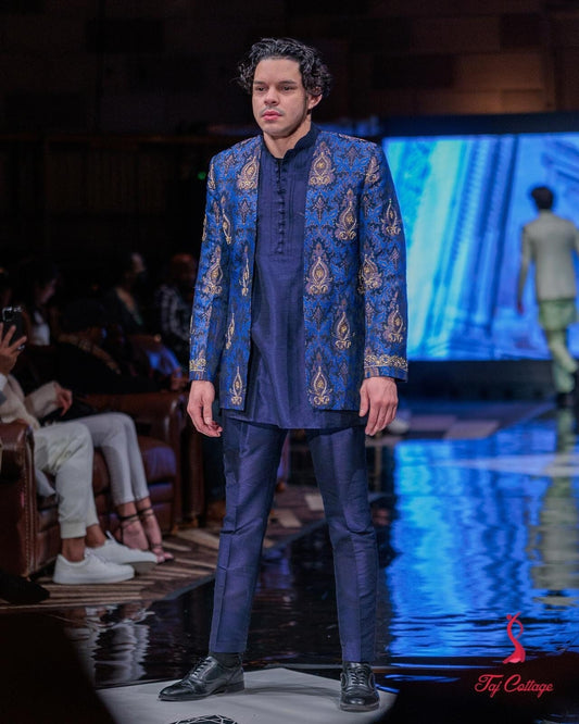 Blue Sherwani Suit