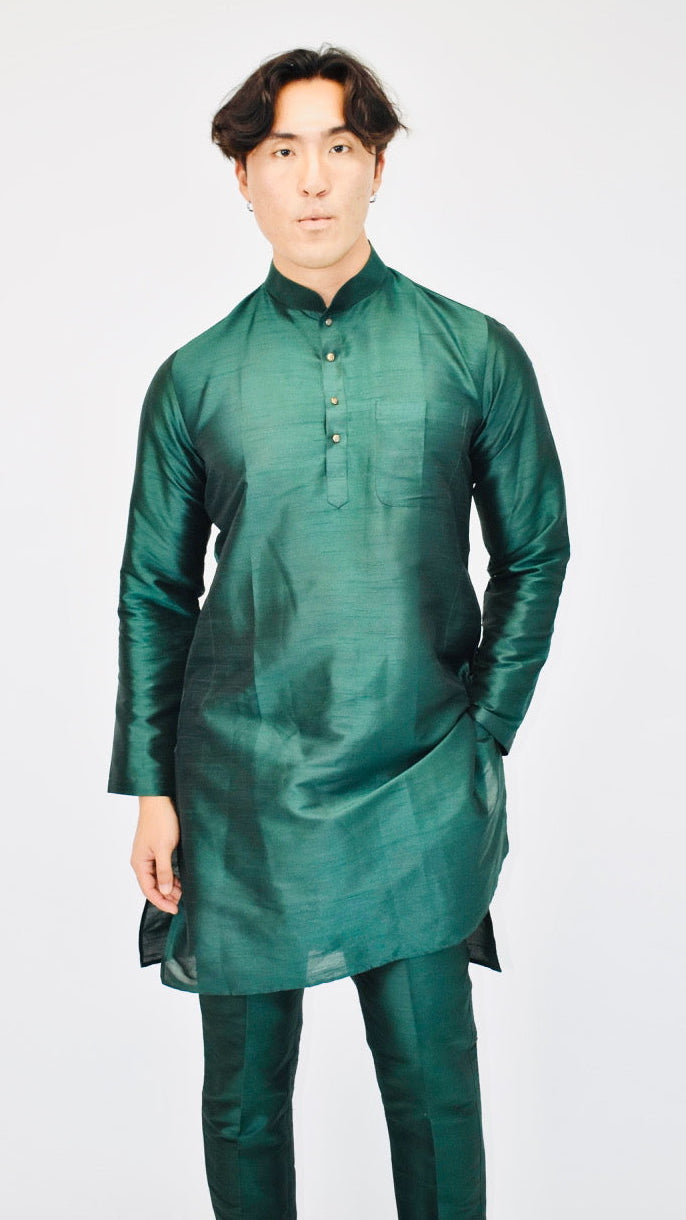 Green Sherwani Set