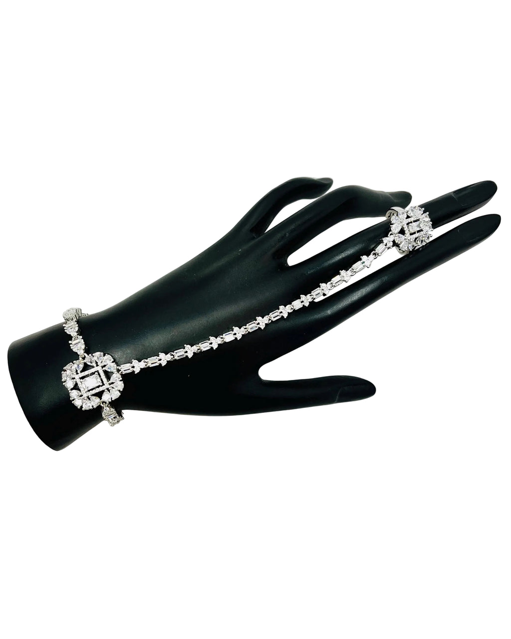 Silver Stone Bracelet With Ring
