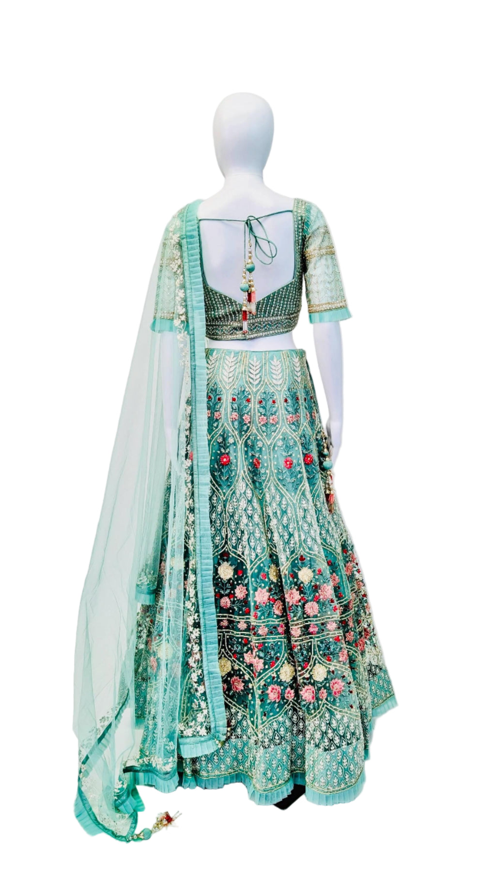 Teal Color Bridal Lehnga