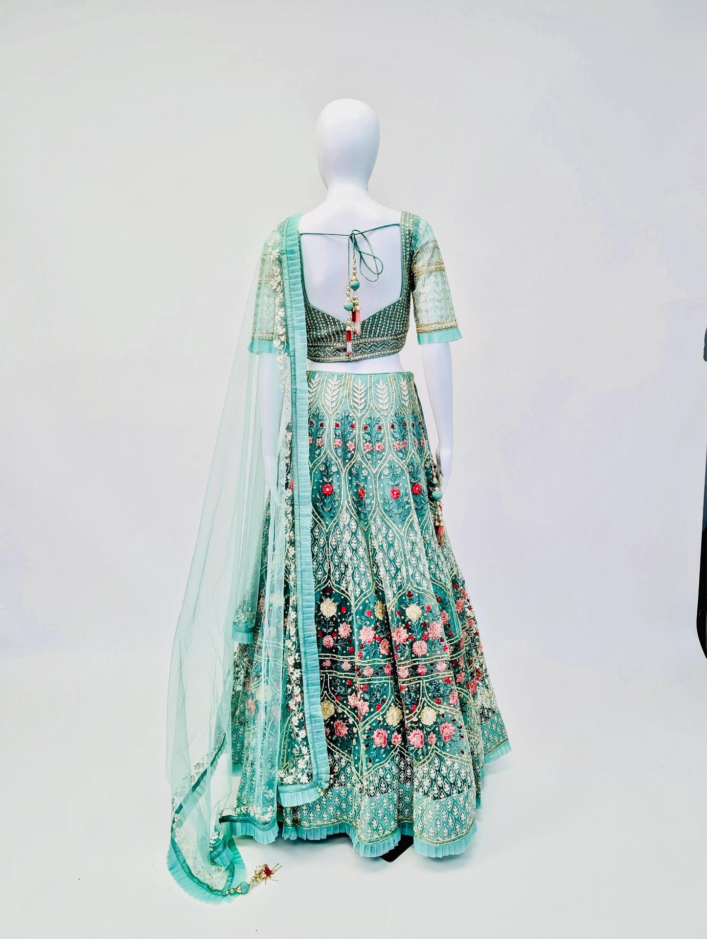 Teal Color Bridal Lehnga