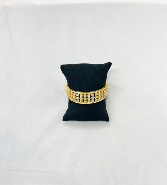 Gold Kundan Stone Bracelet