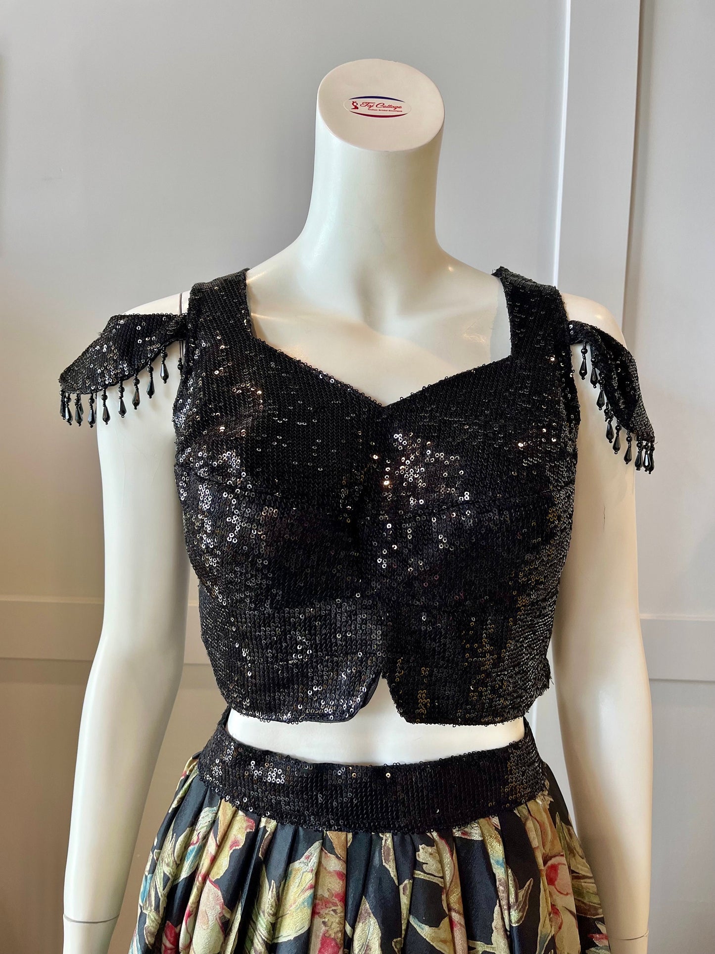 Floral Black Lehnga