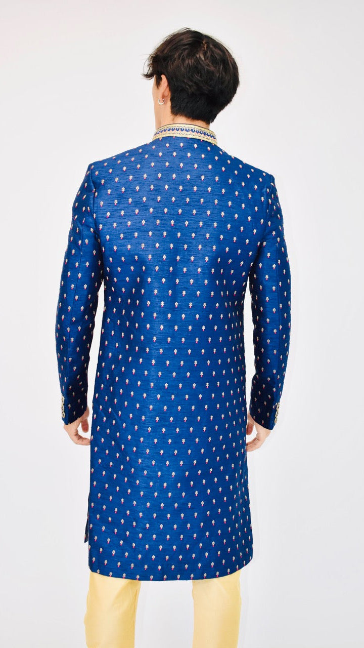 Royal Blue Sherwani Set