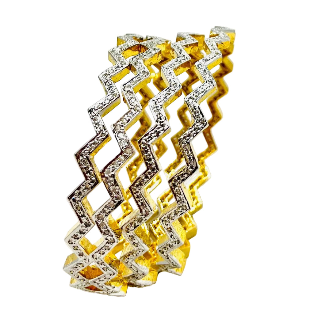 Zig Zag  Stones  Bangles
