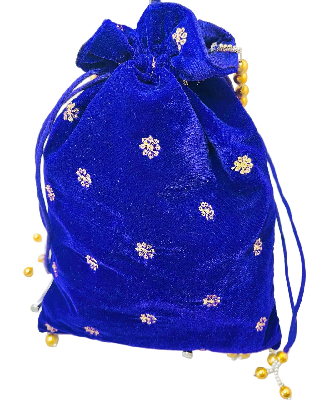 Navy Blue Velvet Bag