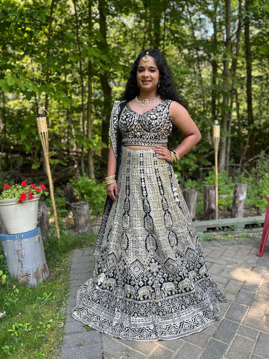 Black & Silver Lehnga