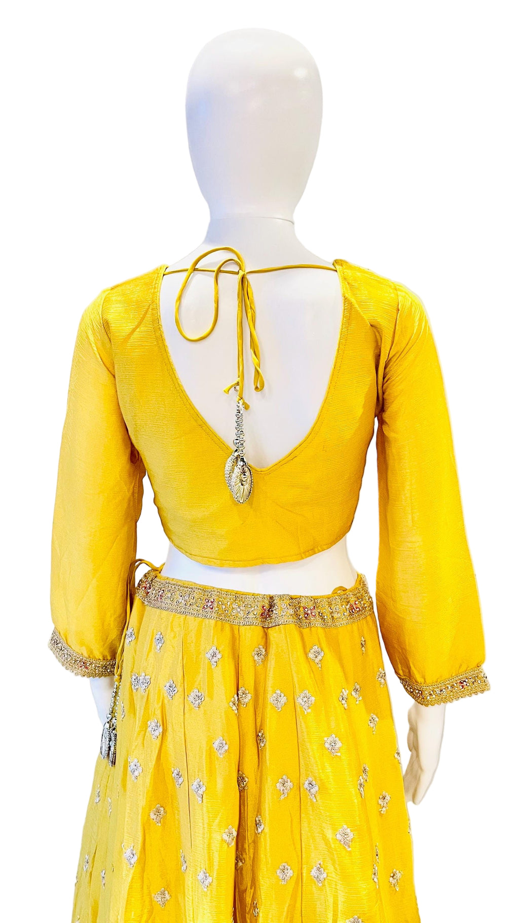 Embroidered Yellow Lehnga