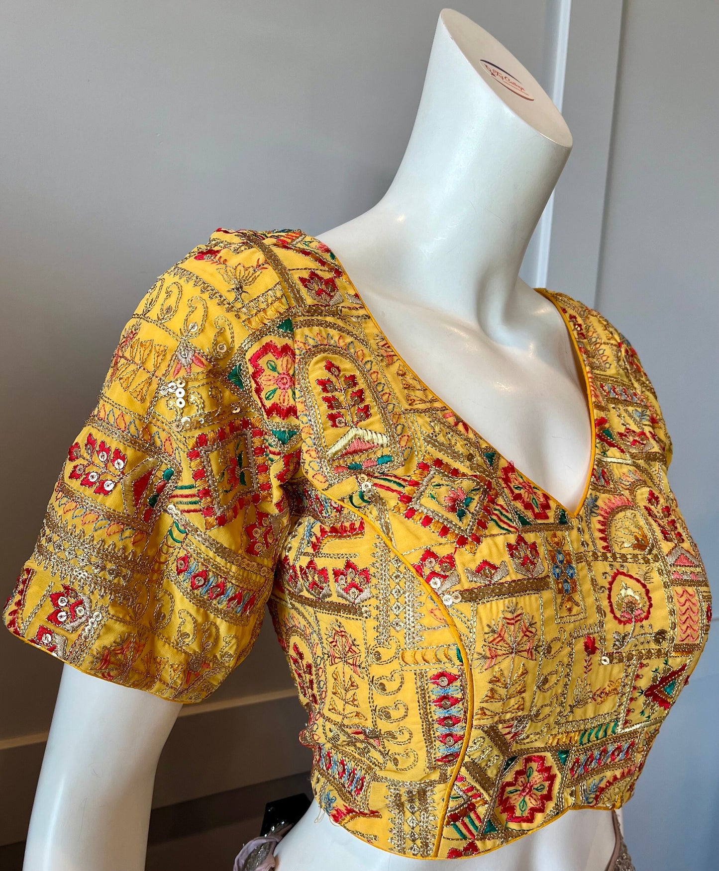 Yellow Embroidered Blouse