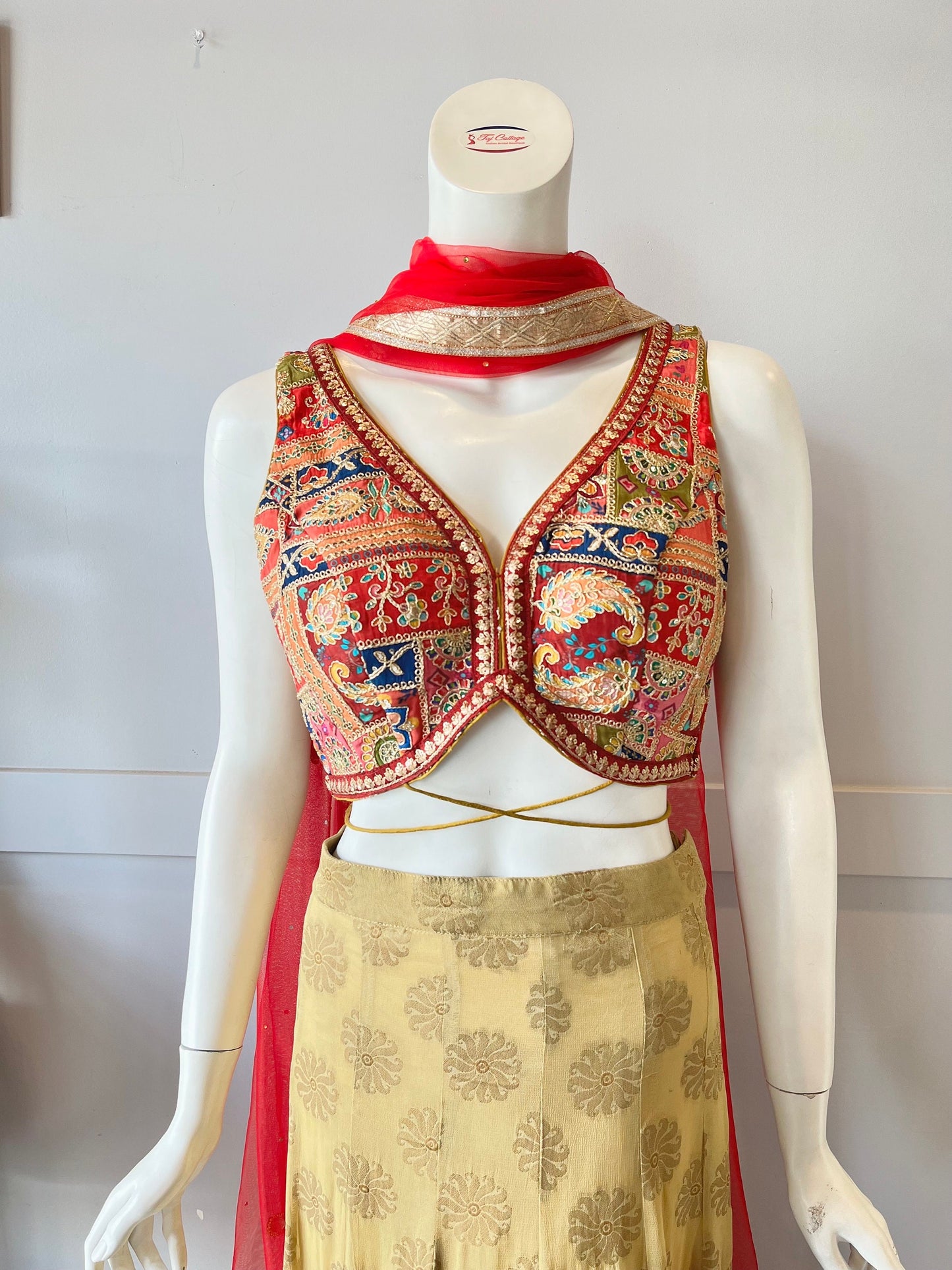 Gold & Red  Lehnga