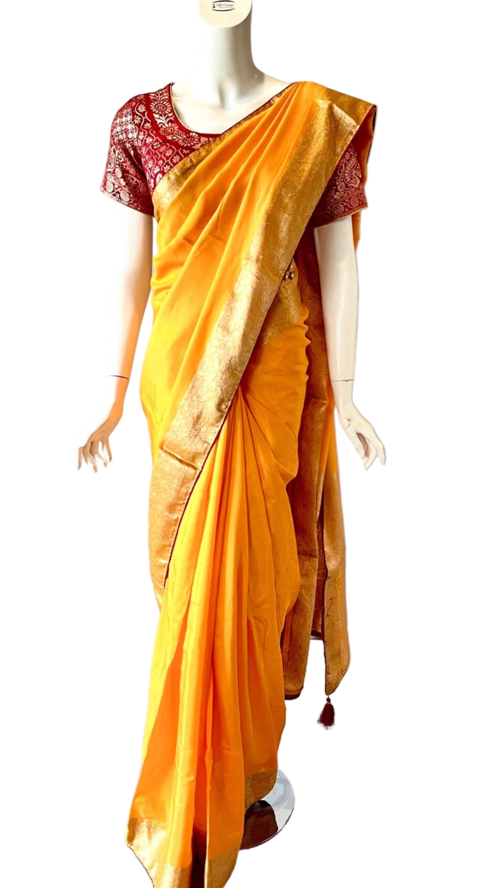 Yellow With Gold Zari Banarasi Silk Saree