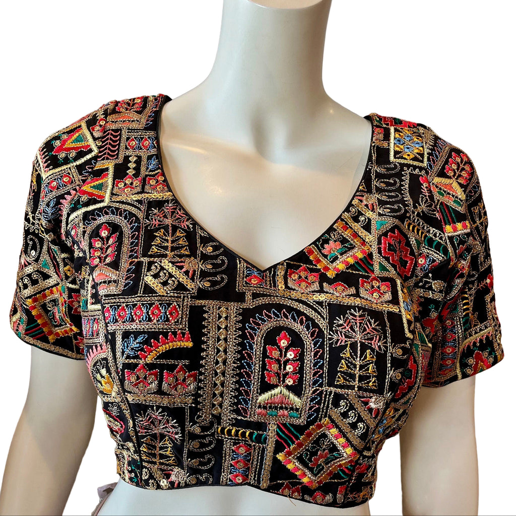 Black Embroidered Blouse