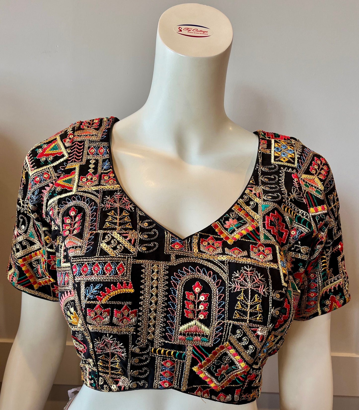 Black Embroidered Blouse
