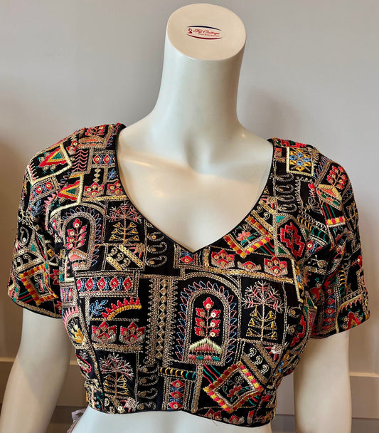 Black Embroidered Blouse