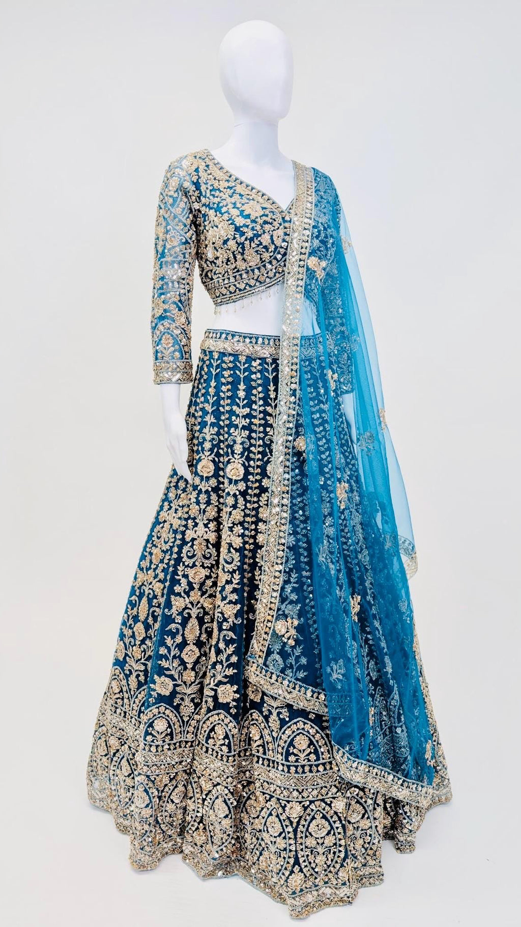 Blue Bridal Lehnga