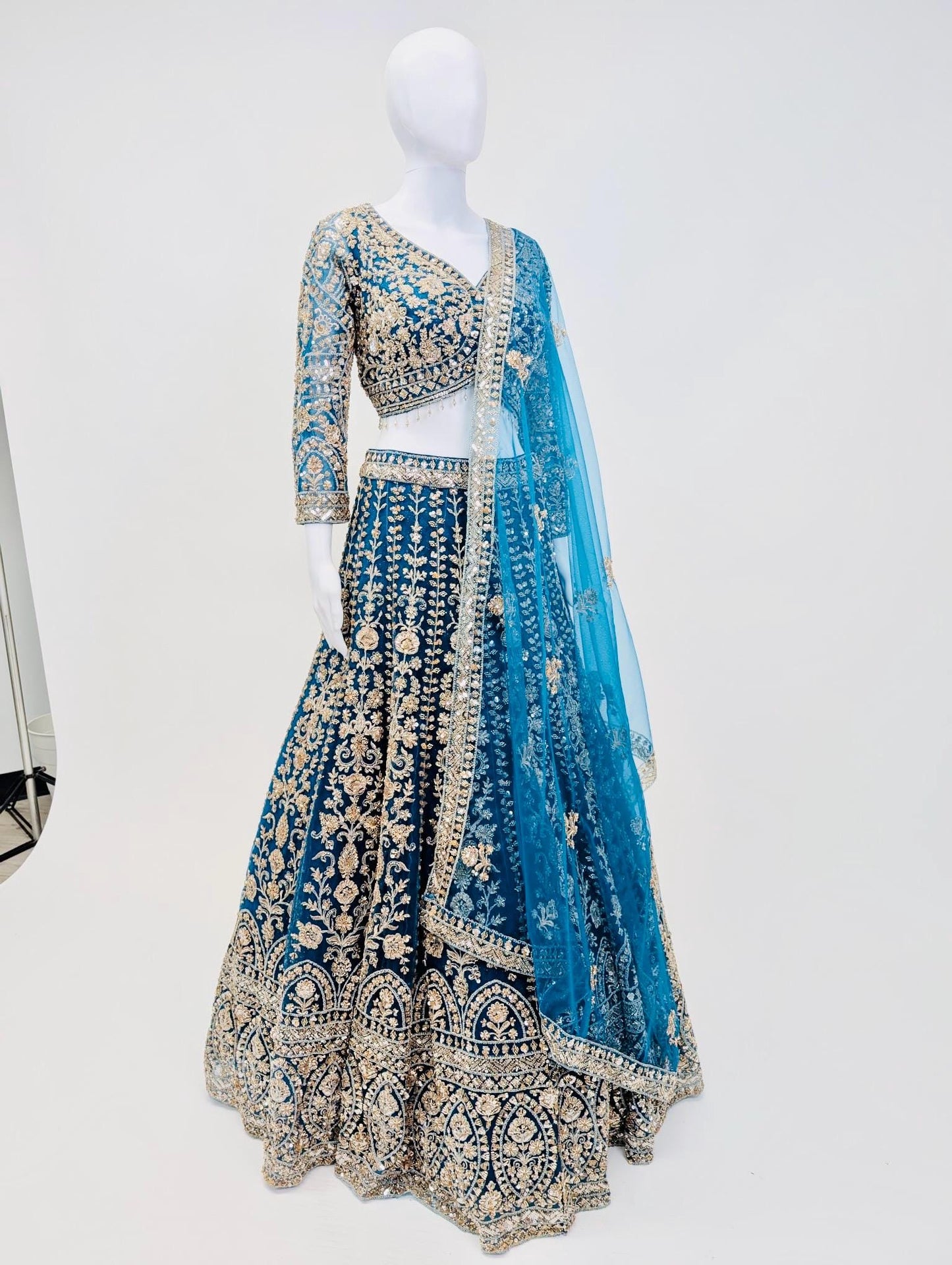 Dark Blue Bridal Lehnga