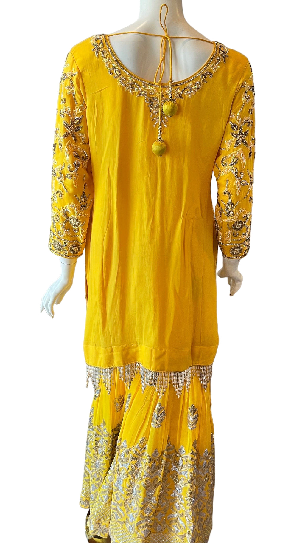 Yellow Georgette Palazzo Set