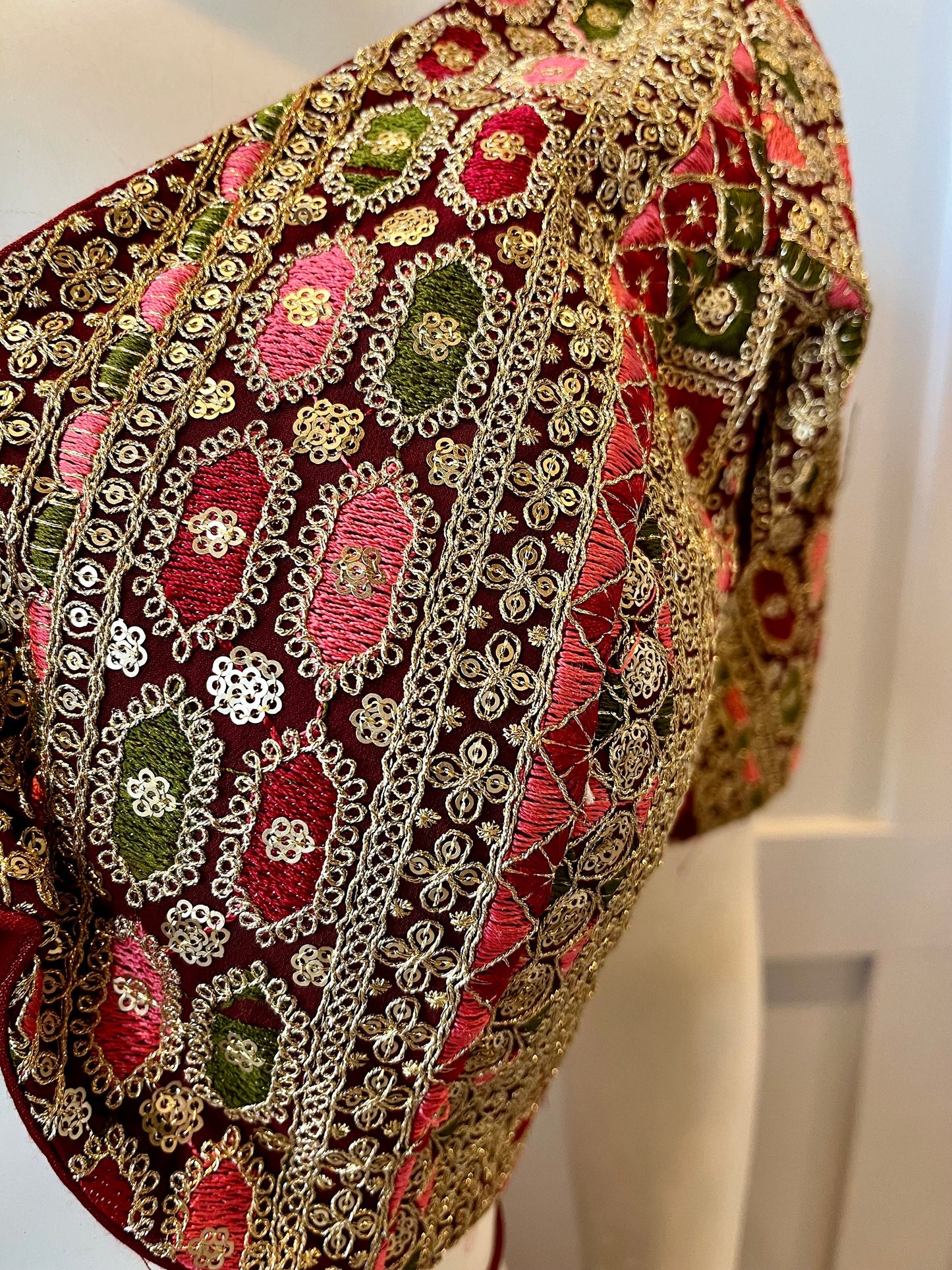 Maroon Embroidered Blouse