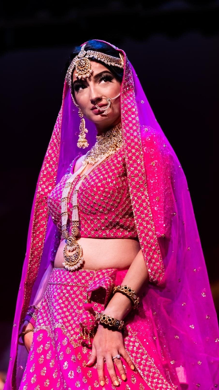 Dark Pink Bridal Lehnga