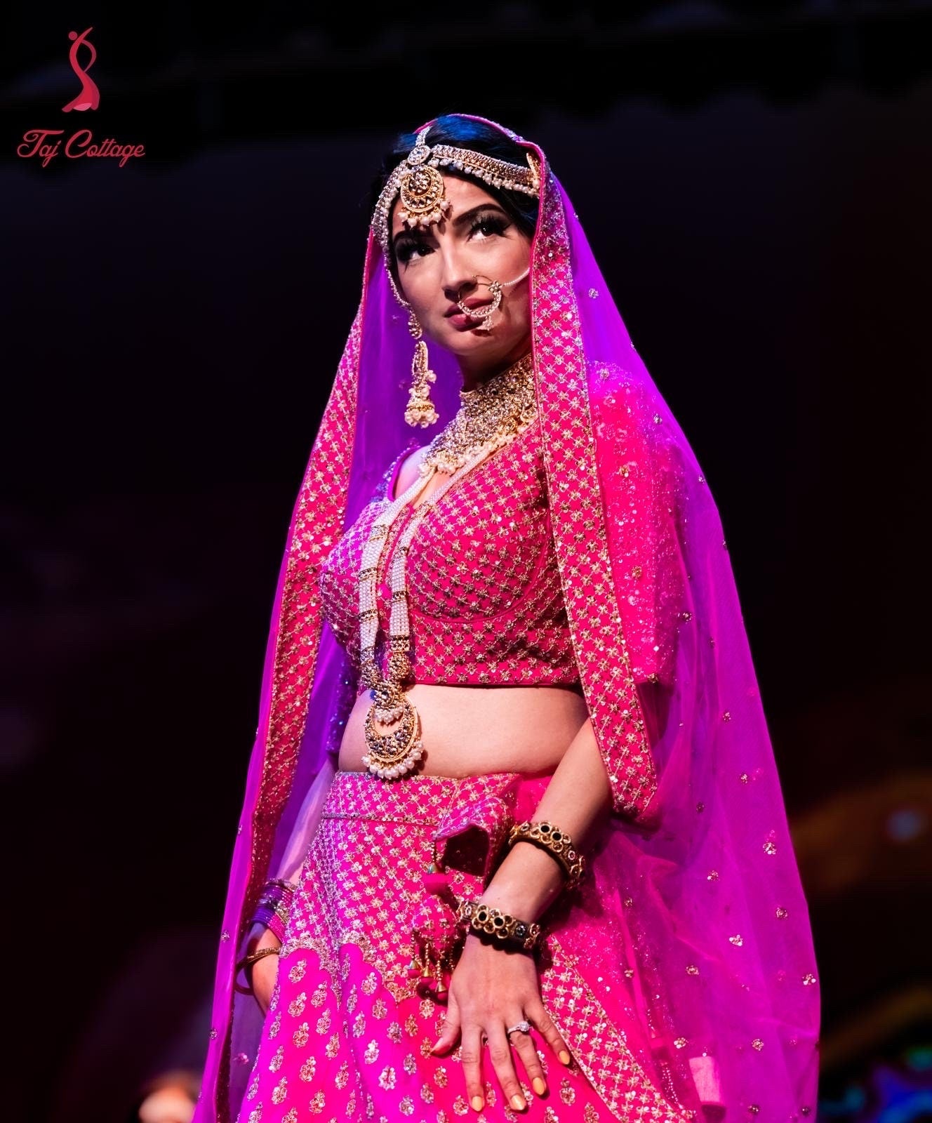 Dark Pink Bridal Lehnga