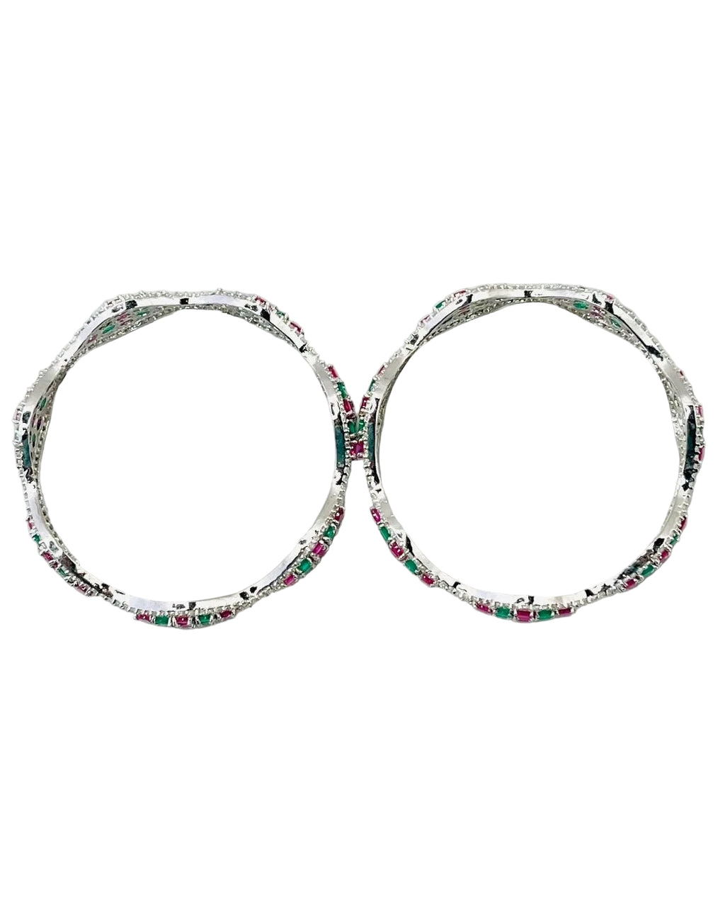 Ruby Emerald American Diamond Bangles