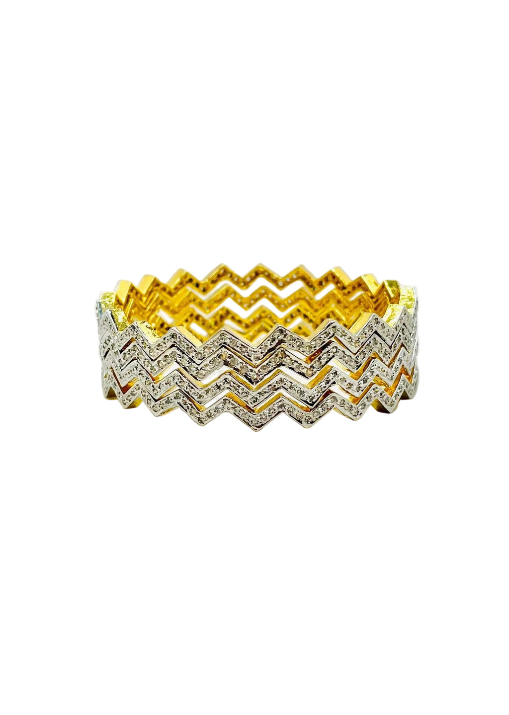 Zig Zag  Stones  Bangles