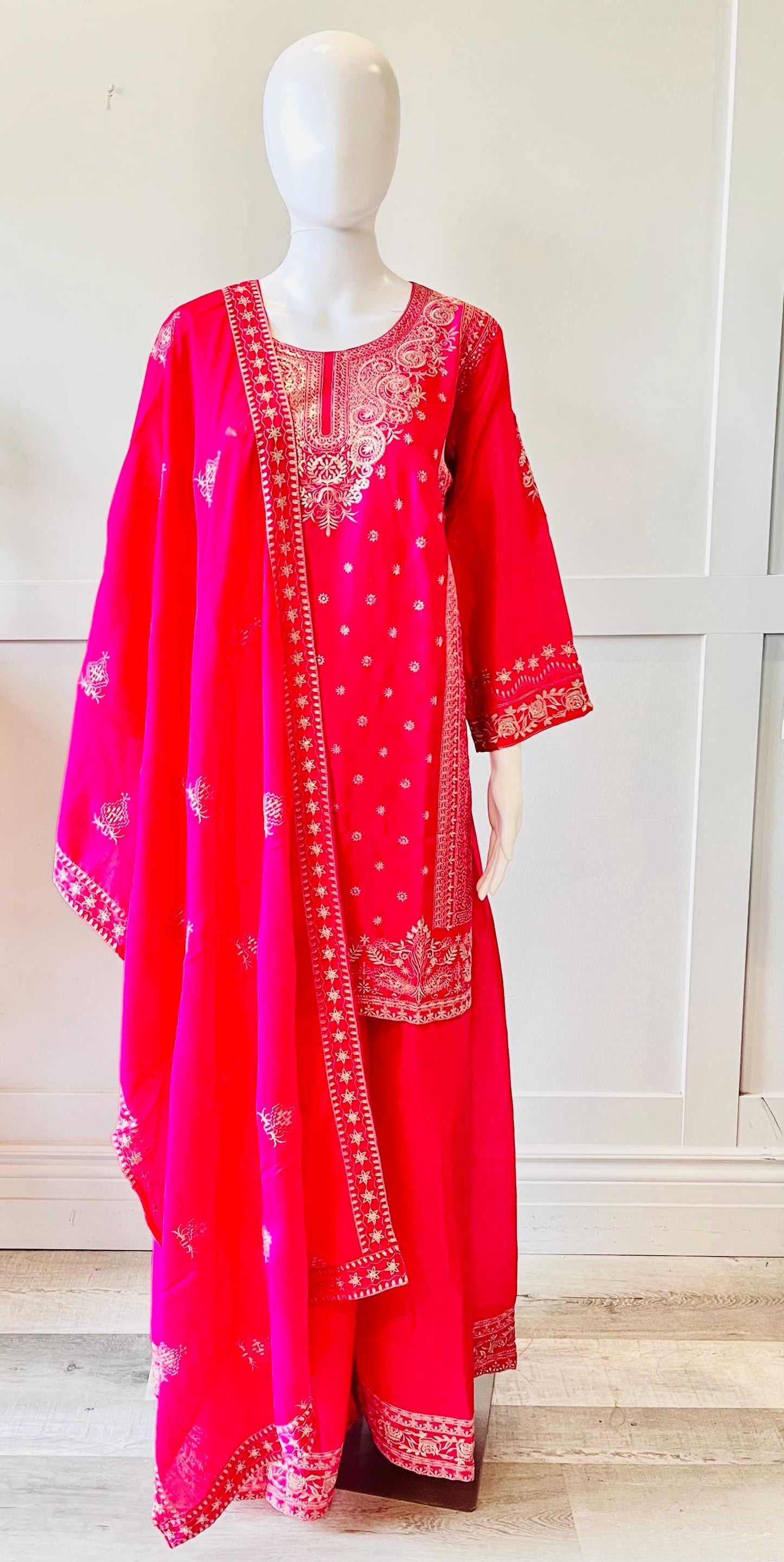 Dark Pink Palazzo Set