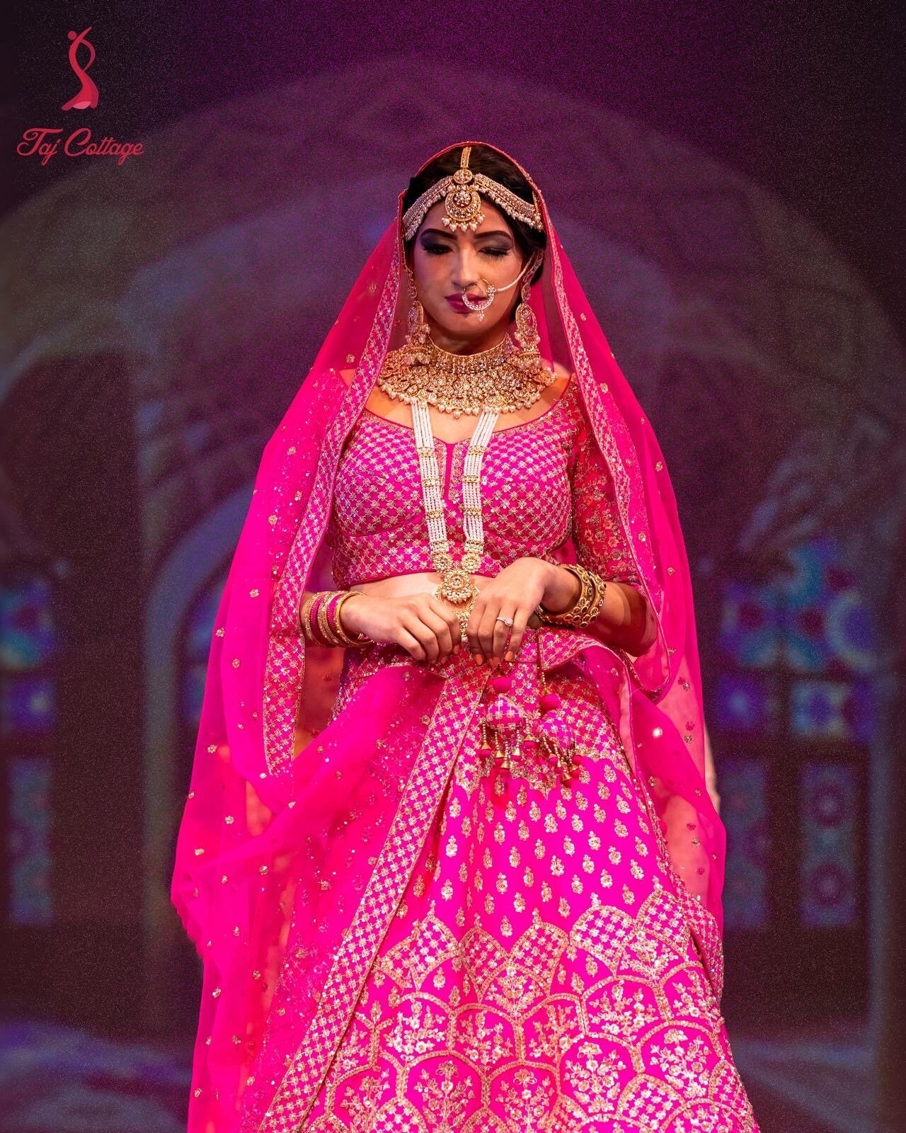 Dark Pink Bridal Lehnga