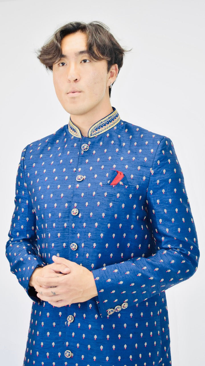 Royal Blue Sherwani Set