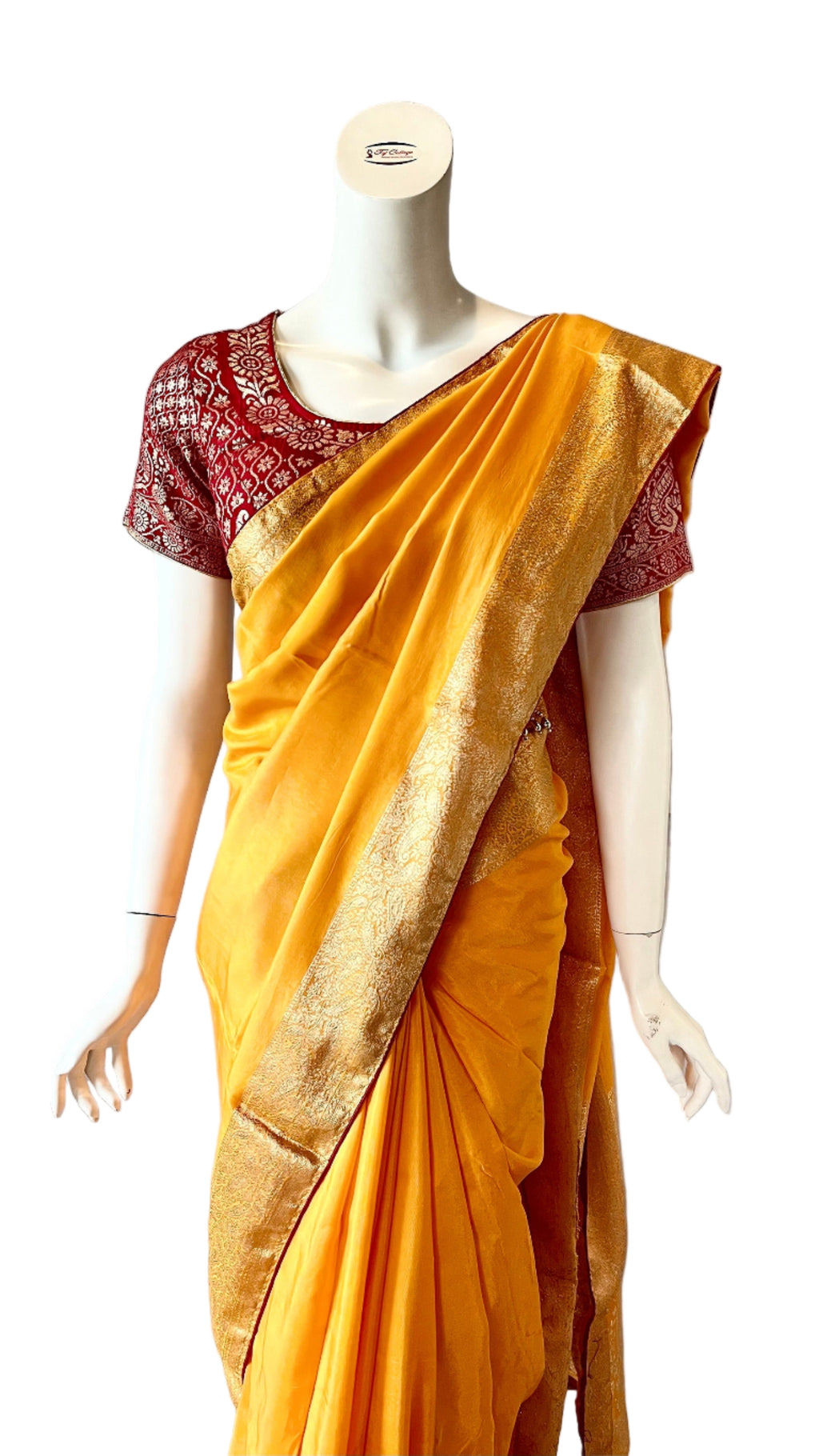 Yellow With Gold Zari Banarasi Silk Saree