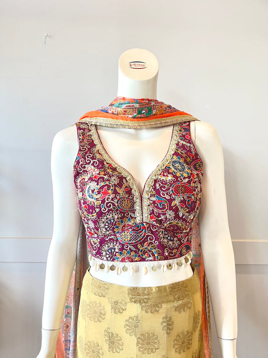 Gold & Purple  Lehnga
