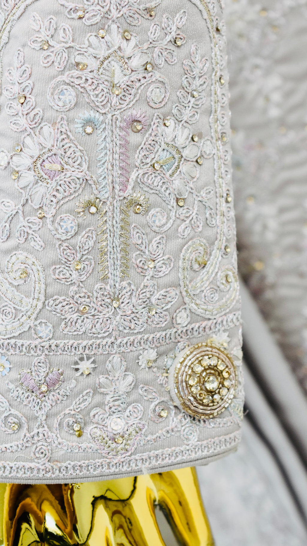 Light Grey Color Sherwani Set