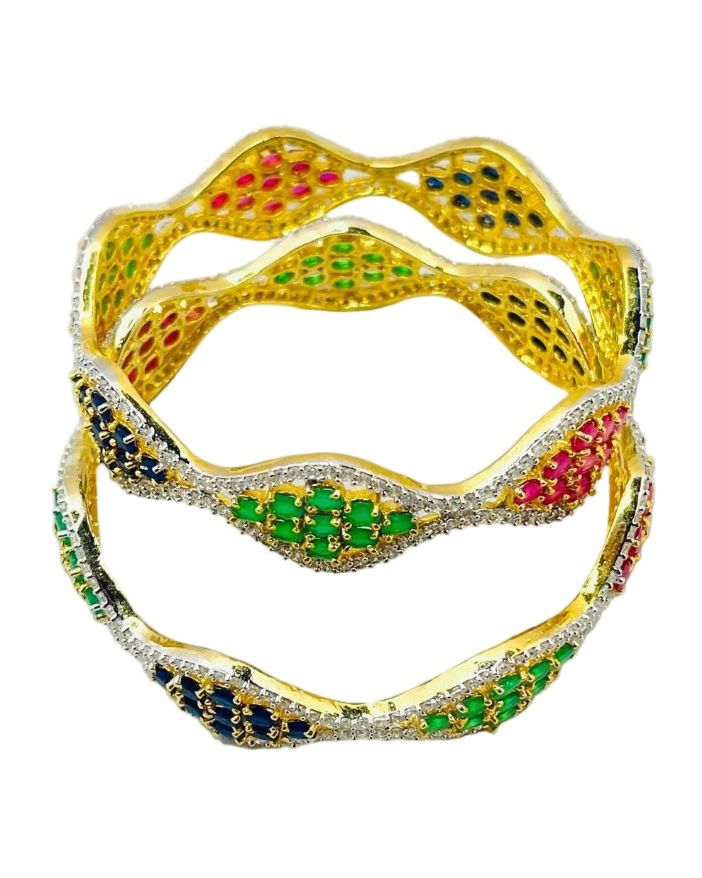 Multi-Colored American Diamond Bangles